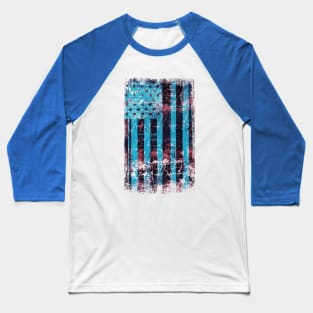 Distressed American Flag Baseball T-Shirt